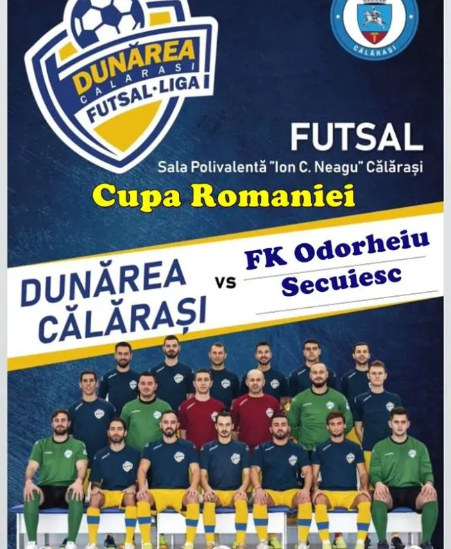 Dunărea Călărași speră la calificarea în semifinalele Cupei României la futsal
