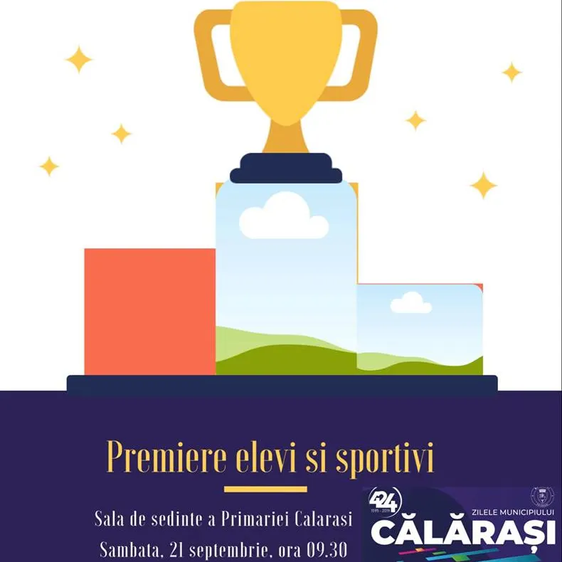 Premii pentru performanțele sportivilor, elevilor și profesorilor, cu ocazia Zilelelor Municipiului Călărași