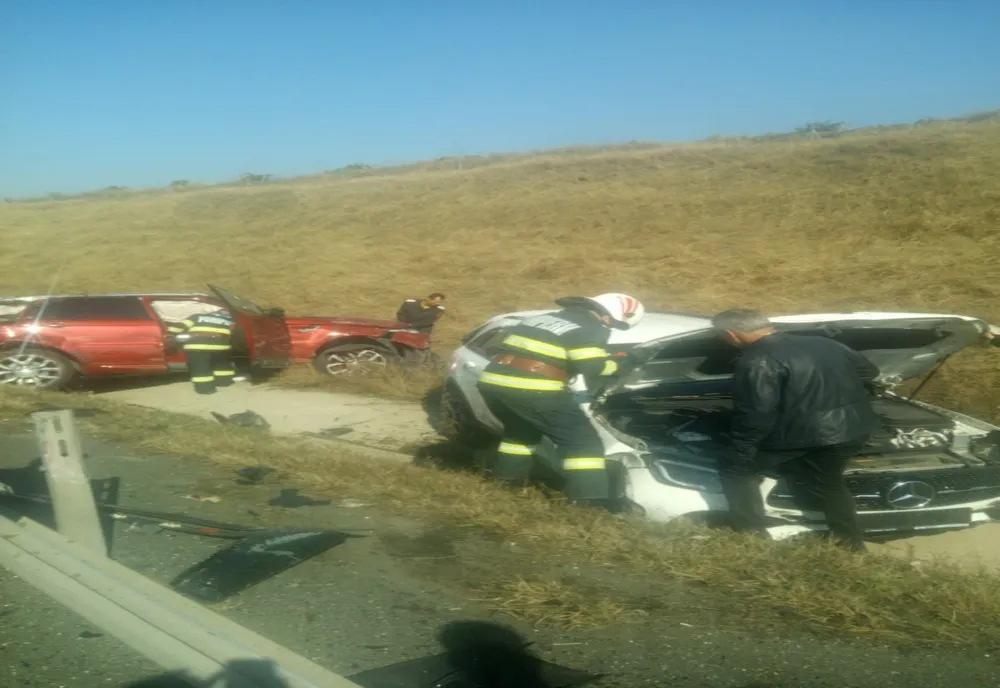 FOTO Accident pe Autostrada București – Constanța. Două persoane rănite