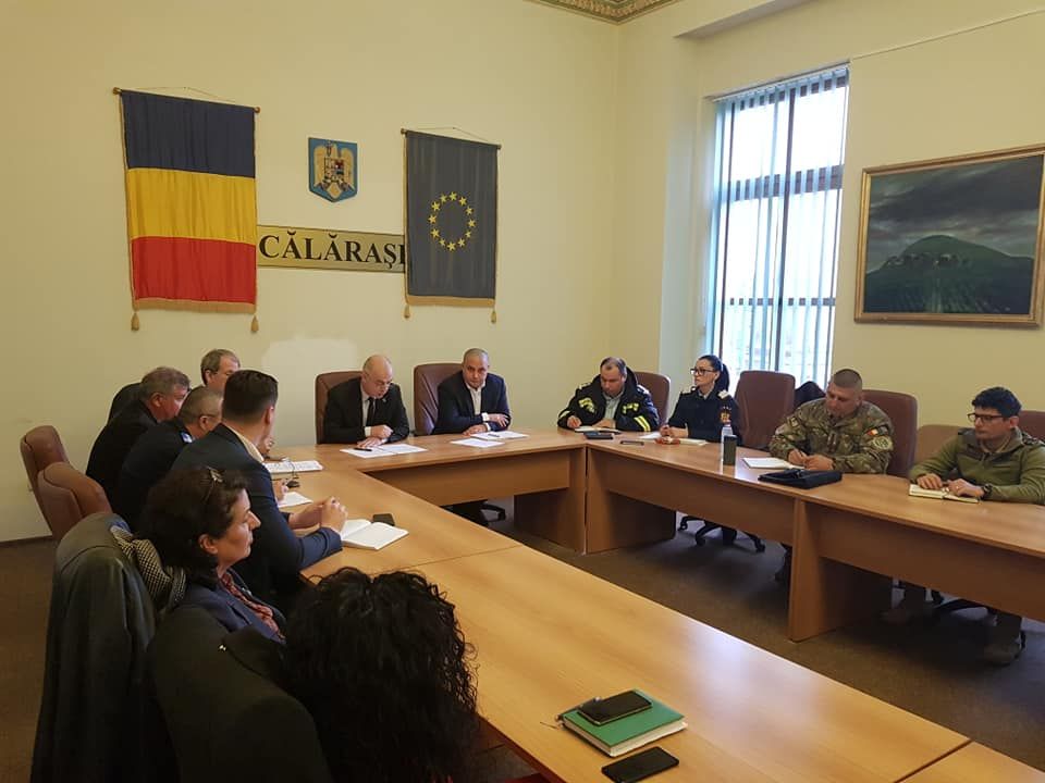 Comitetul județean pentru Situații de Urgență, ședință extraordinară pentru fenomenele meteo, de ieri, din Călărași