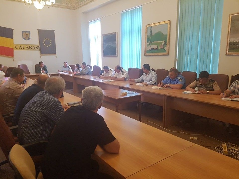 Întrunire a Comitetului Județean pentru Situații de Urgență ca urmare a emiterii codului portocaliu în județul Călărași
