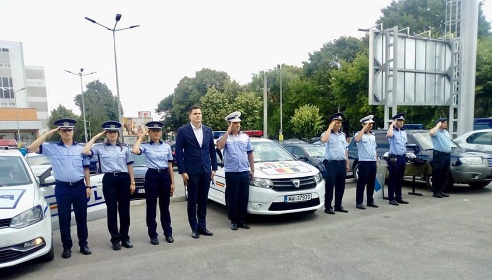 Video | Polițiștii călărășeni, moment de reculegere pentru colegul lor ucis la Timișoara