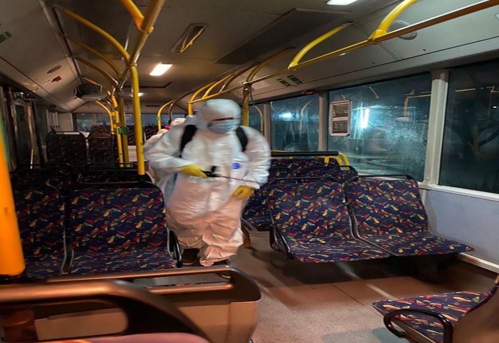 CLSU Călărași: Măsuri de dezinfecție în mijloacele de transport, parcuri, școli și magazine 