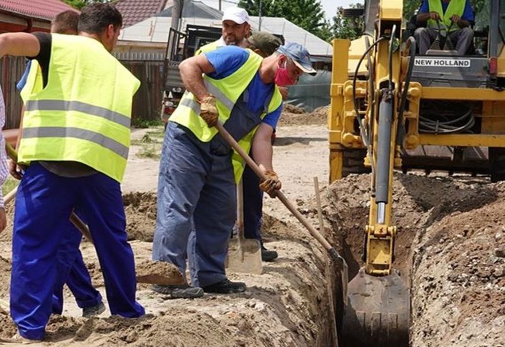 Rețea nouă de apă și de canalizare pluvială pe strada Pescăruși