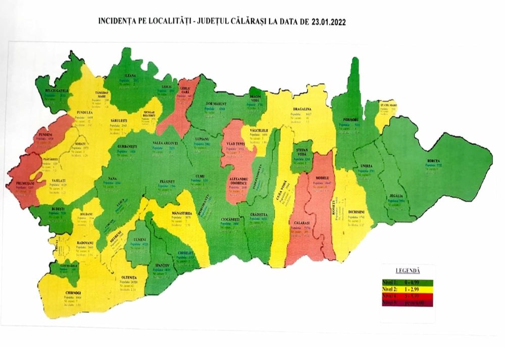 Incidența cazurilor de covid în creștere în Călărași