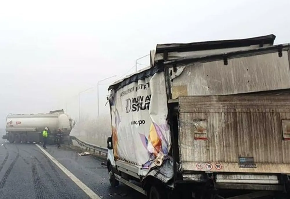 Un TIR și o autoutilitară au produs un accident soldat cu rănirea unei persoane