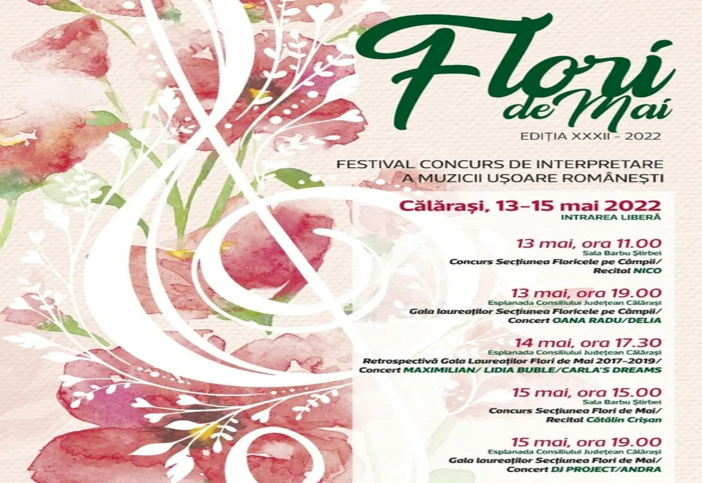 “FLORI DE MAI”- Festival-concurs național de interpretare a muzicii ușoare românești