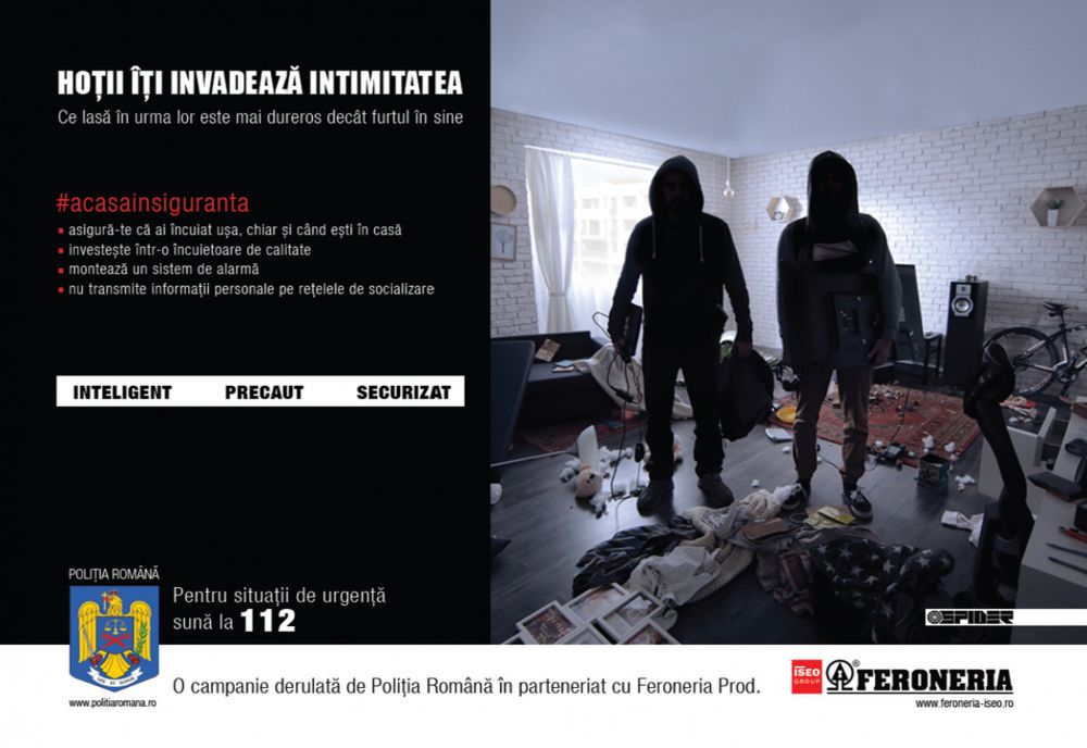 Prin campania „Hoții îți invadează intimitatea” cetățenii pot afla modul de acțiune al infractorilor 