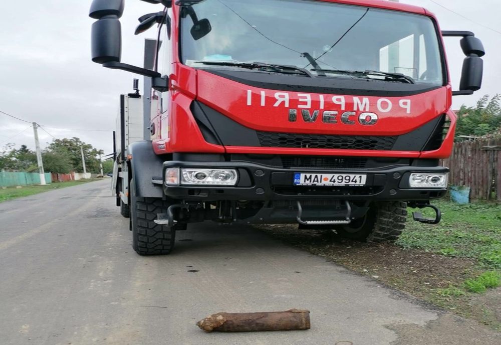 Proiectil neexplodat, găsit în localitatea Șoldanu