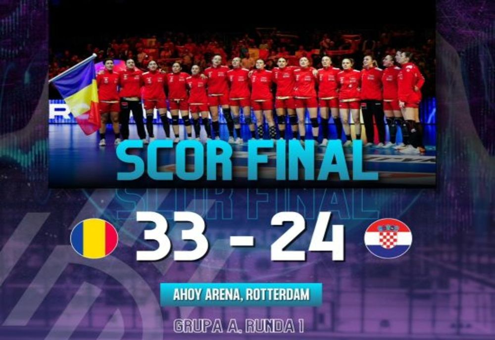 Handbal feminin: România a debutat cu o victorie la 9 goluri diferență la Campionatul Mondial