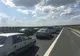Autoutilitară răsturnată pe Autostrada Soarelui. Coloană de mașini