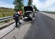 Autoturism cuprins de flăcări pe A 2, km 52, calea II, în Lehliu Gară