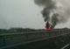Mașină în flăcări pe Autostrada București - Constanța