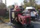 FOTO  Impact violent între un tractor și un autoturism. O întreagă familie în spital