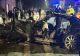 Ce a rămas dintr-un BMW care a zburat, la propriu, în acoperișul unei case. Accident cumplit, în jud. Alba - VIDEO